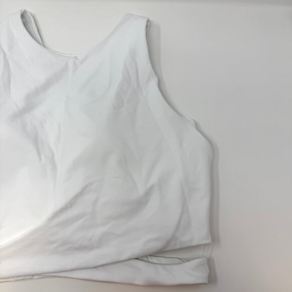 Athleta Conscious Crop Cut Out Sports Bra Crop Top In White Size Large D DD New - Picture 5 of 14